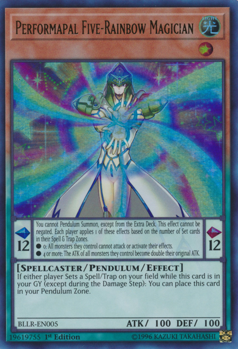 Performapal Five-Rainbow Magician [BLLR-EN005] Ultra Rare | Card Merchant Takapuna