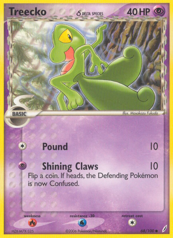 Treecko (68/100) (Delta Species) [EX: Crystal Guardians] | Card Merchant Takapuna