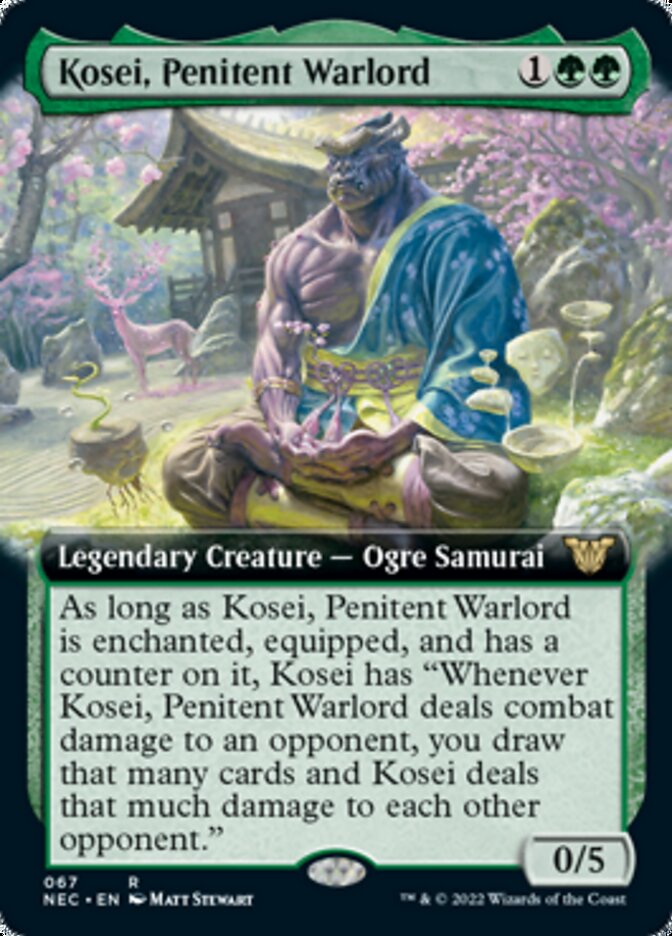 Kosei, Penitent Warlord (Extended Art) [Kamigawa: Neon Dynasty Commander] | Card Merchant Takapuna