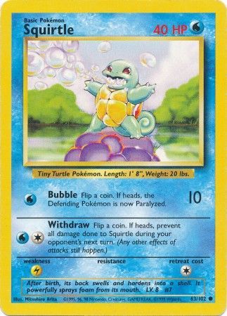 Squirtle (63/102) [Base Set Unlimited] | Card Merchant Takapuna