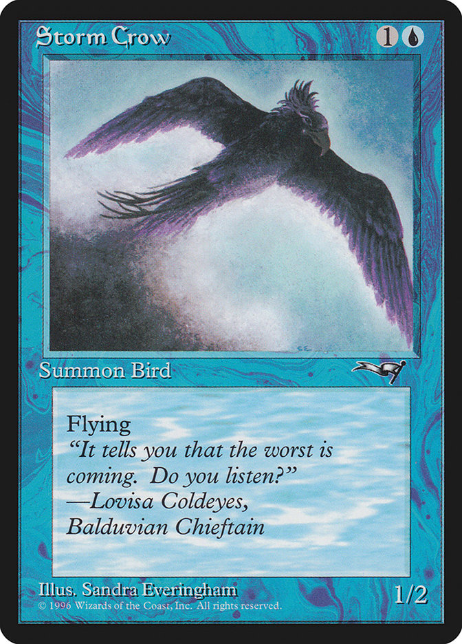 Storm Crow (Looking Ahead) [Alliances] | Card Merchant Takapuna