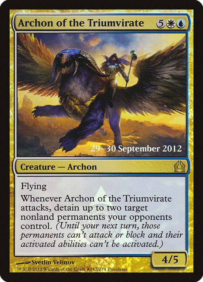 Archon of the Triumvirate [Return to Ravnica Prerelease Promos] | Card Merchant Takapuna