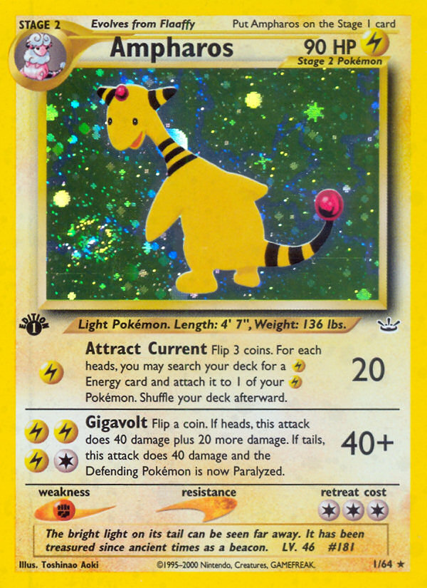 Ampharos (1/64) [Neo Revelation 1st Edition] | Card Merchant Takapuna