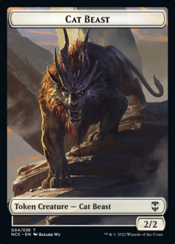 Soldier (09) // Cat Beast Double-Sided Token [Streets of New Capenna Commander Tokens] | Card Merchant Takapuna