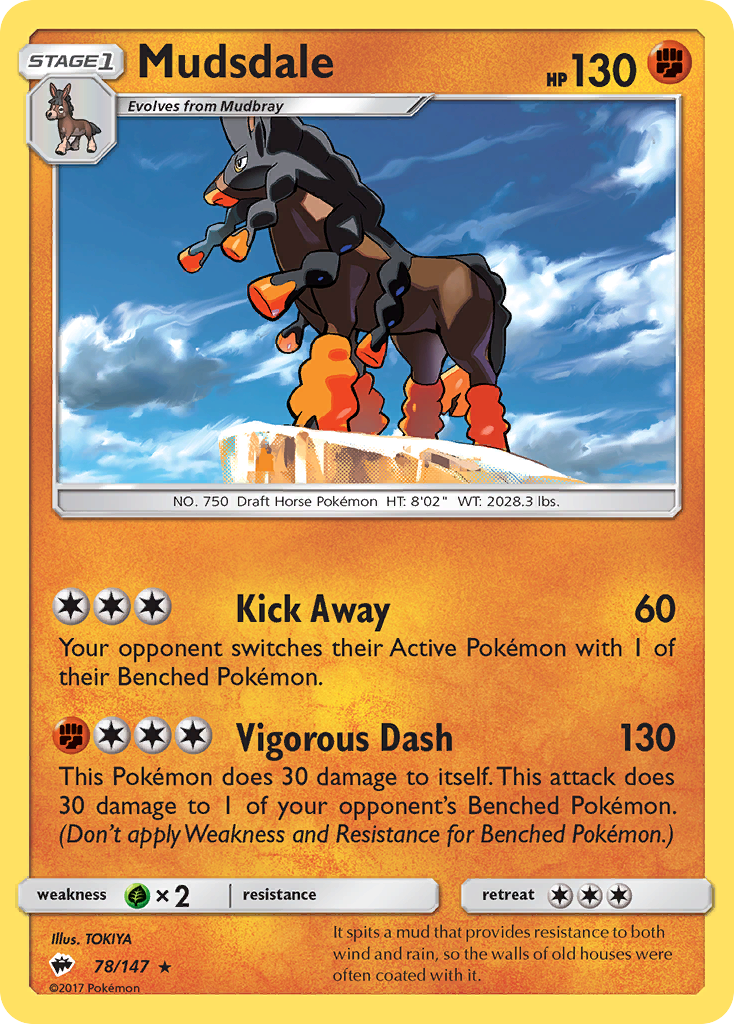 Mudsdale (78/147) [Sun & Moon: Burning Shadows] | Card Merchant Takapuna