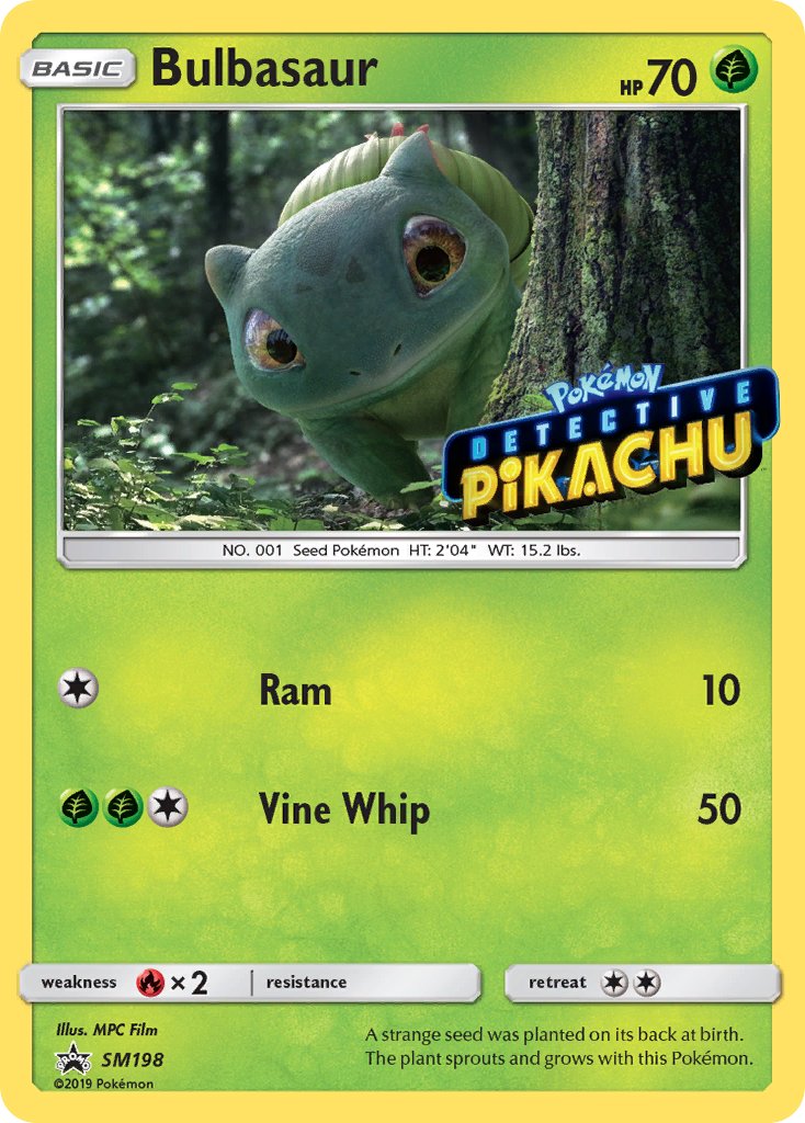 Bulbasaur (SM198) (Detective Pikachu Stamped) [Sun & Moon: Black Star Promos] | Card Merchant Takapuna