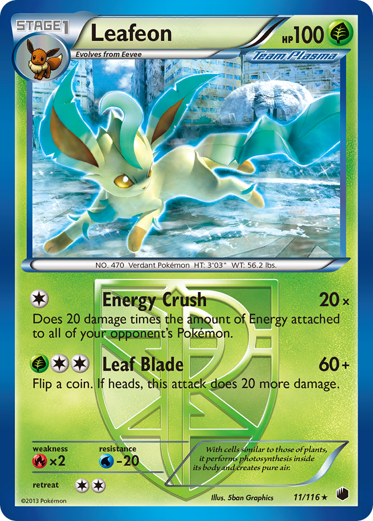 Leafeon (11/116) [Black & White: Plasma Freeze] | Card Merchant Takapuna