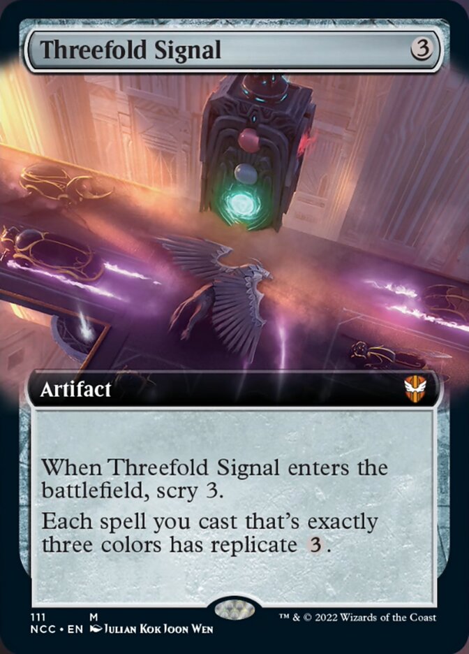 Threefold Signal (Extended Art) [Streets of New Capenna Commander] | Card Merchant Takapuna