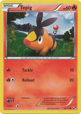 Tepig (15/114) (Cosmos Holo) [Black & White: Base Set] | Card Merchant Takapuna