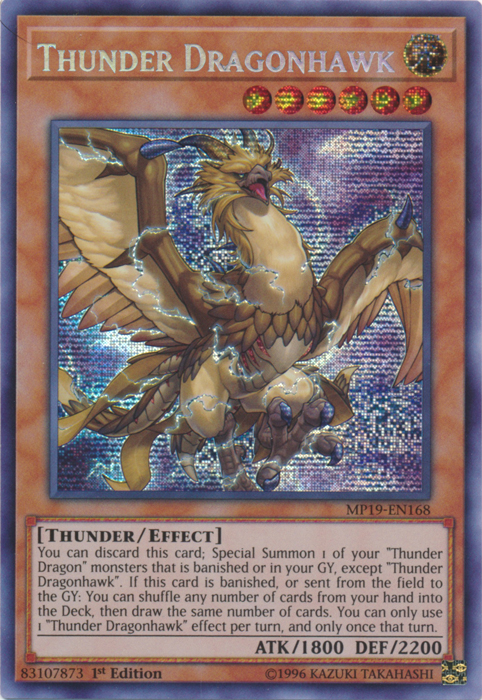 Thunder Dragonhawk [MP19-EN168] Prismatic Secret Rare | Card Merchant Takapuna