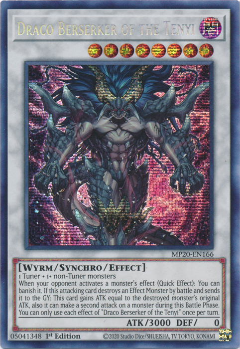 Draco Berserker of the Tenyi [MP20-EN166] Prismatic Secret Rare | Card Merchant Takapuna