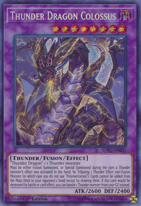 Thunder Dragon Colossus [SOFU-EN037] Secret Rare | Card Merchant Takapuna