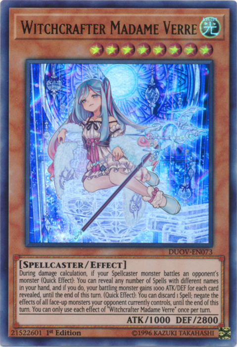 Witchcrafter Madame Verre [DUOV-EN073] Ultra Rare | Card Merchant Takapuna