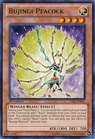 Bujingi Peacock [LVAL-EN027] Rare | Card Merchant Takapuna