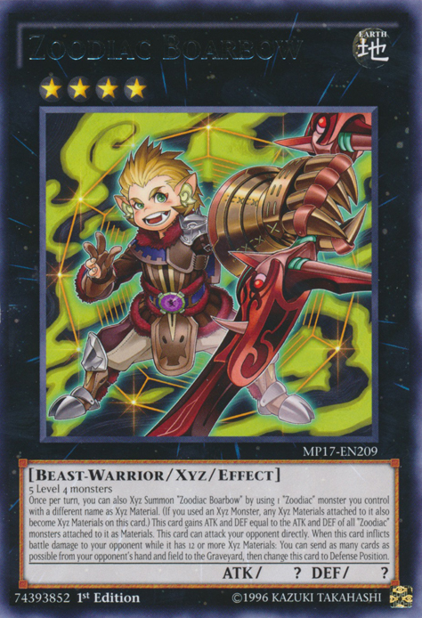 Zoodiac Boarbow [MP17-EN209] Rare | Card Merchant Takapuna