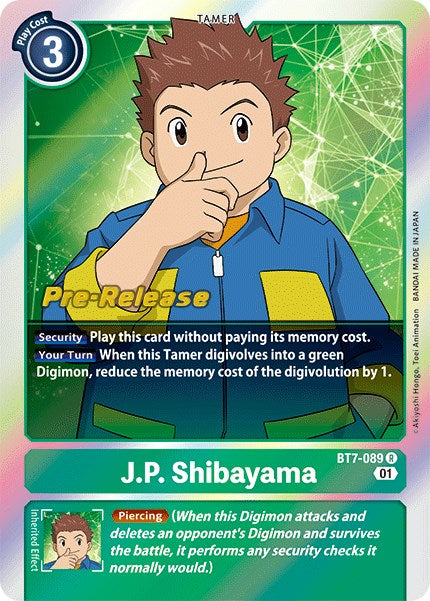 J.P. Shibayama [BT7-089] [Next Adventure Pre-Release Cards] | Card Merchant Takapuna