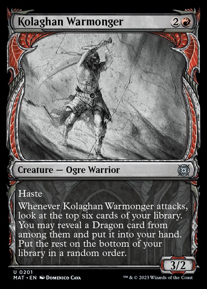 Kolaghan Warmonger (Showcase Halo Foil) [March of the Machine: The Aftermath] | Card Merchant Takapuna