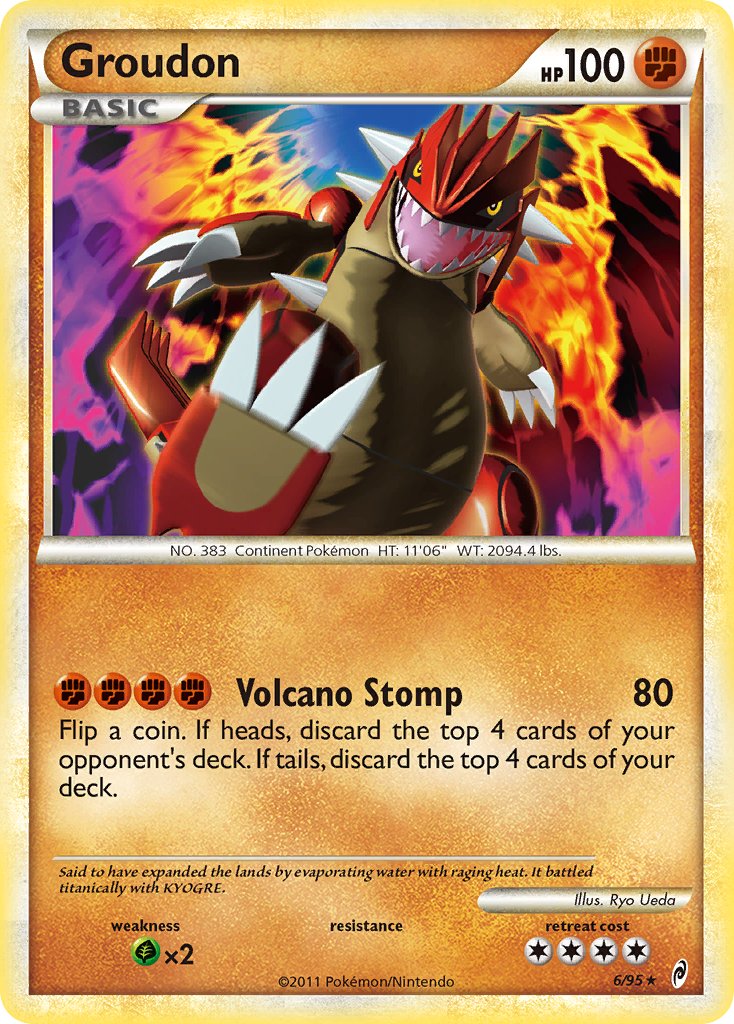 Groudon (6/95) (Theme Deck Exclusive) [HeartGold & SoulSilver: Call of Legends] | Card Merchant Takapuna