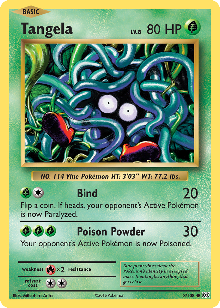 Tangela (8/108) [XY: Evolutions] | Card Merchant Takapuna