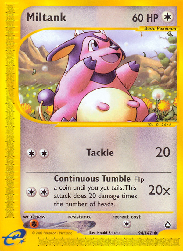 Miltank (94/147) [Aquapolis] | Card Merchant Takapuna