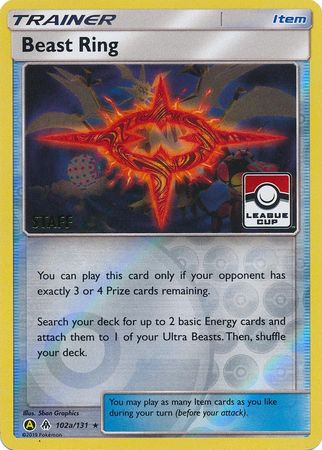 Beast Ring (102a/131) (League Promo Staff) [Sun & Moon: Forbidden Light] | Card Merchant Takapuna