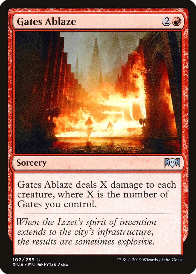 Gates Ablaze [Ravnica Allegiance] | Card Merchant Takapuna