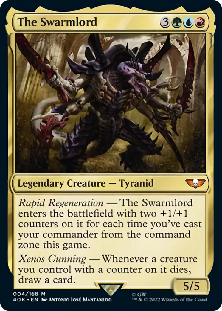 The Swarmlord (Surge Foil) [Warhammer 40,000] | Card Merchant Takapuna