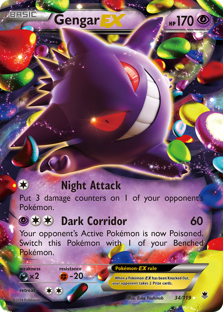 Gengar EX (34/119) [XY: Phantom Forces] | Card Merchant Takapuna