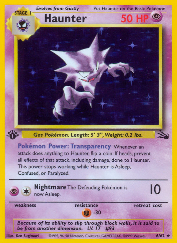 Haunter (6/62) [Fossil 1st Edition] | Card Merchant Takapuna