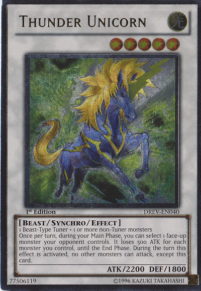 Thunder Unicorn [DREV-EN040] Ultimate Rare | Card Merchant Takapuna