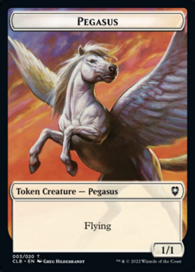 Pegasus Token [Commander Legends: Battle for Baldur's Gate Tokens] | Card Merchant Takapuna