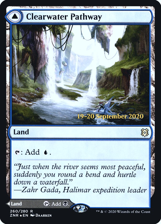 Clearwater Pathway // Murkwater Pathway [Zendikar Rising Prerelease Promos] | Card Merchant Takapuna