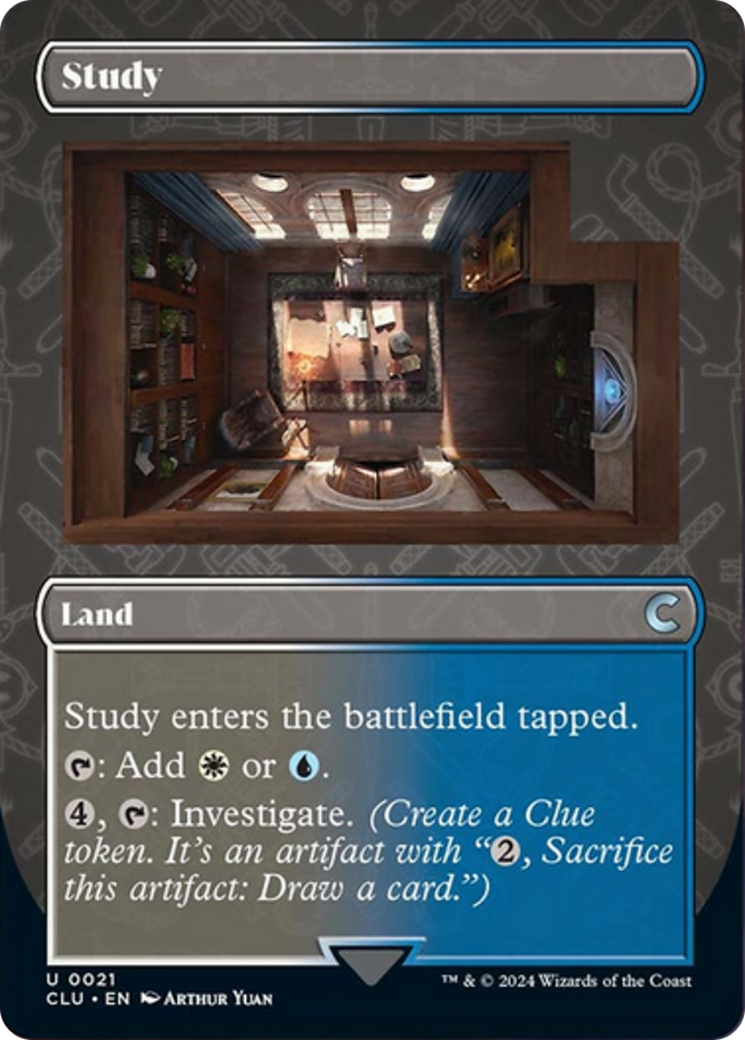 Study (Borderless) [Ravnica: Clue Edition] | Card Merchant Takapuna