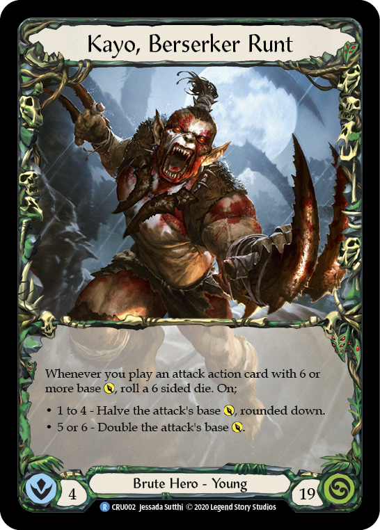 Kayo, Berserker Runt [CRU002] (Crucible of War)  1st Edition Normal | Card Merchant Takapuna