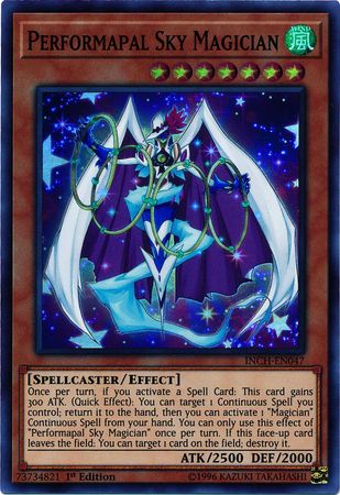 Performapal Sky Magician [INCH-EN047] Super Rare | Card Merchant Takapuna