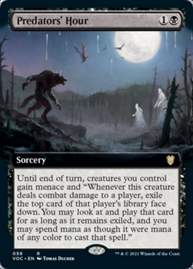 Predators' Hour (Extended Art) [Innistrad: Crimson Vow Commander] | Card Merchant Takapuna