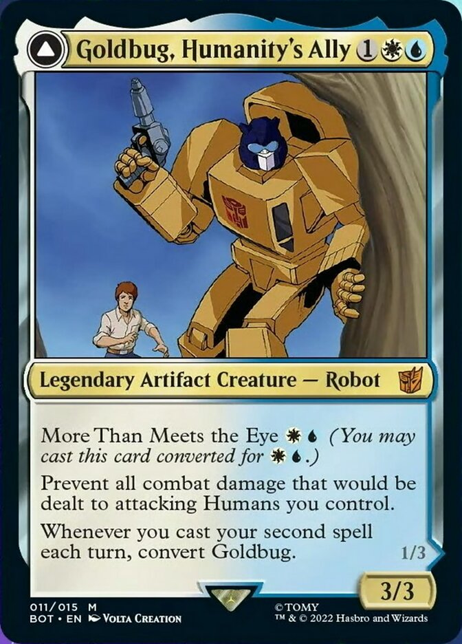 Goldbug, Humanity's Ally // Goldbug, Scrappy Scout [Transformers] | Card Merchant Takapuna