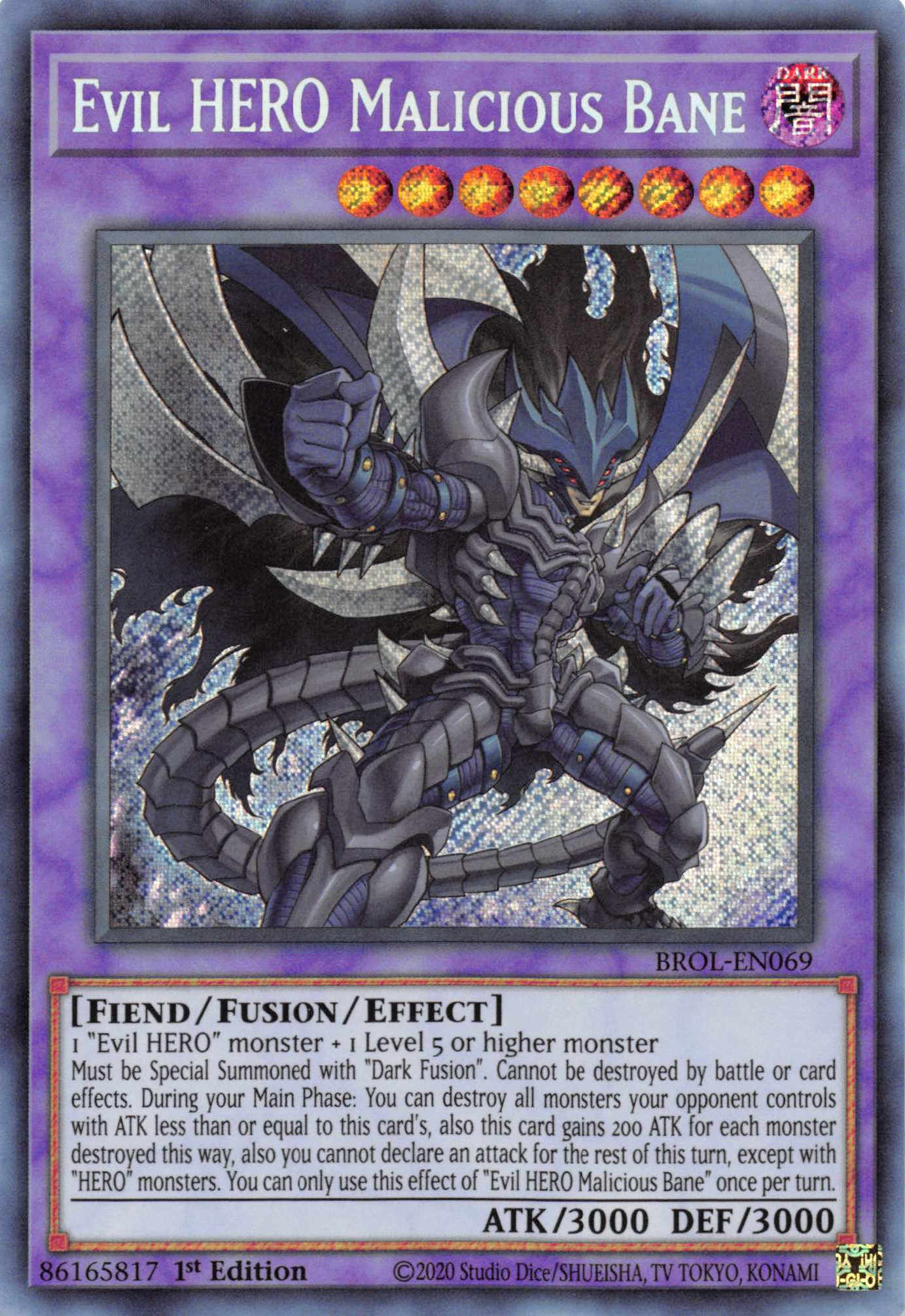 Evil HERO Malicious Bane [BROL-EN069] Secret Rare | Card Merchant Takapuna