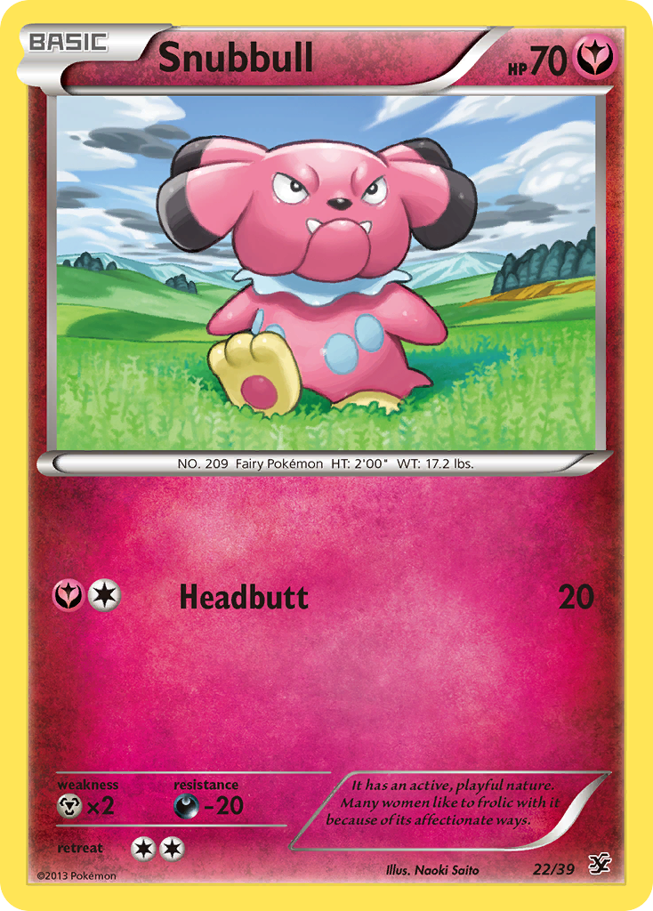 Snubbull (22/39) [XY: Kalos Starter Set] | Card Merchant Takapuna