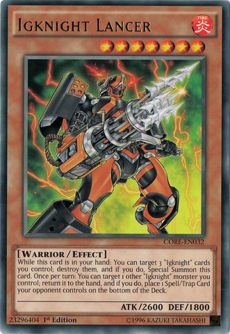 Igknight Lancer [CORE-EN032] Rare | Card Merchant Takapuna