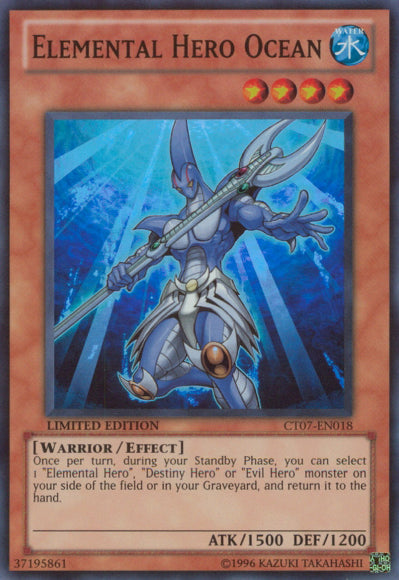 Elemental Hero Ocean [CT07-EN018] Super Rare | Card Merchant Takapuna