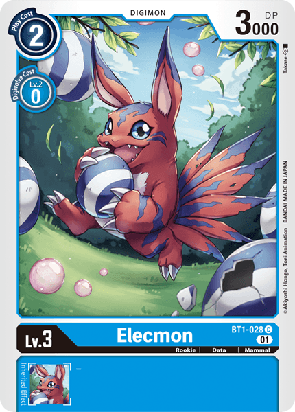 Elecmon [BT1-028] (Alternative Art) [Starter Deck: Ulforce Veedramon] | Card Merchant Takapuna