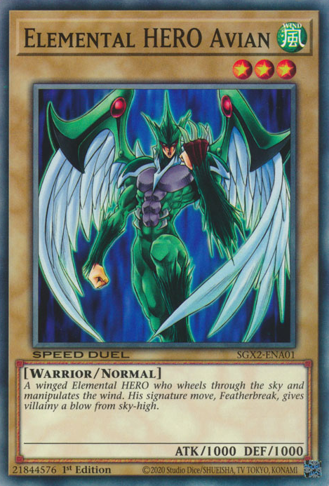 Elemental HERO Avian [SGX2-ENA01] Common | Card Merchant Takapuna