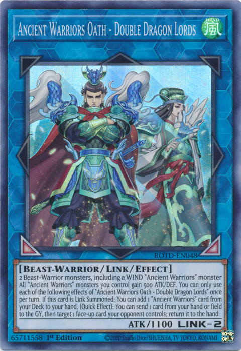 Ancient Warriors Oath - Double Dragon Lords [ROTD-EN048] Super Rare | Card Merchant Takapuna