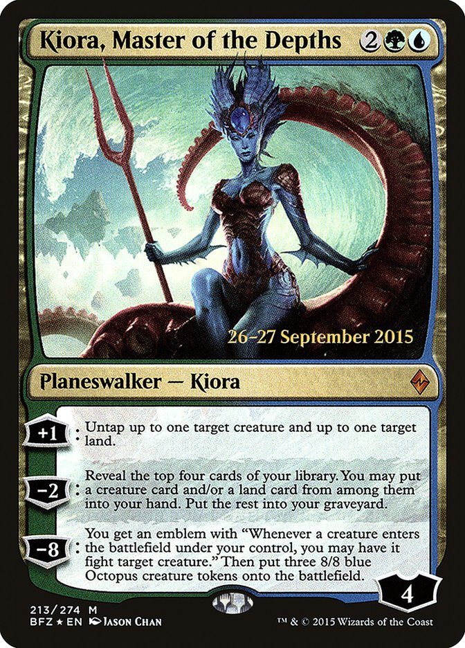 Kiora, Master of the Depths [Battle for Zendikar Prerelease Promos] | Card Merchant Takapuna