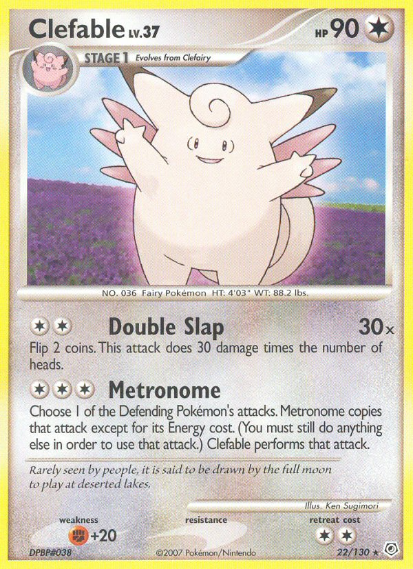 Clefable (22/130) [Diamond & Pearl: Base Set] | Card Merchant Takapuna