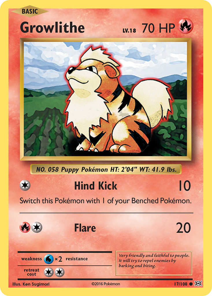 Growlithe (17/108) [XY: Evolutions] | Card Merchant Takapuna