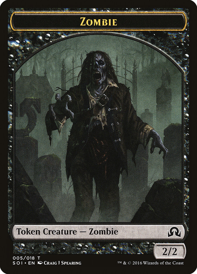 Zombie Token [Shadows over Innistrad Tokens] | Card Merchant Takapuna