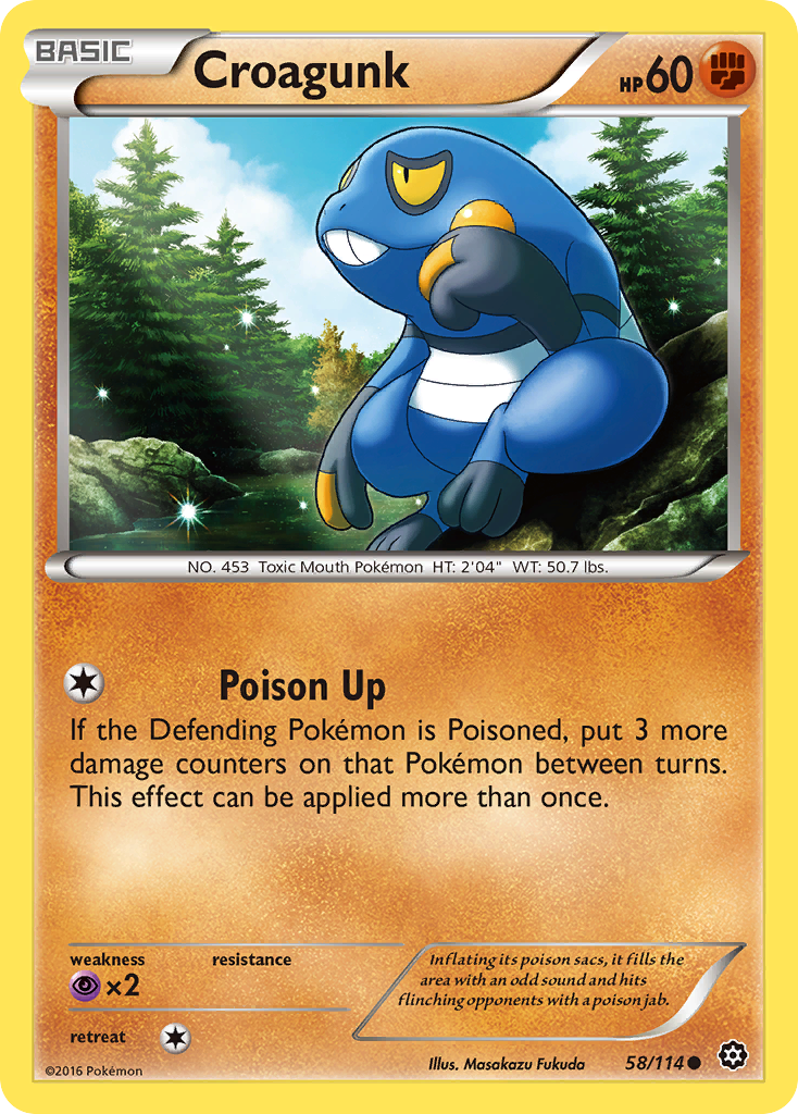 Croagunk (58/114) [XY: Steam Siege] | Card Merchant Takapuna