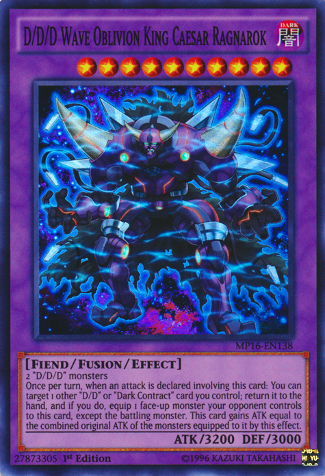 D/D/D Wave Oblivion King Caesar Ragnarok [MP16-EN138] Super Rare | Card Merchant Takapuna